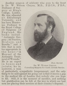 Dr W. Watson Cheyne, chirurgien consultant pour le service sud-africain - English Photographer