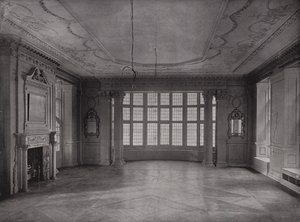 Salon, vue sur la baie, Ashorne Hill House, près de Leamington, Angleterre - English Photographer