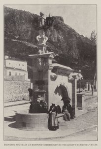 Fontaine à boire à Menton commémorant le Jubilé de diamant de la Reine
