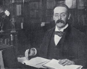 Edmund Gosse dans son étude (photo n/b) - English Photographer