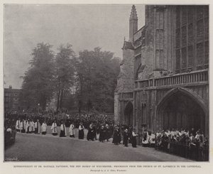 Intrônisation du Dr Randall Davidson, le nouveau évêque de Winchester, procession de l