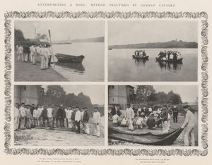 Improviser un bateau, méthode pratiquée par la cavalerie allemande - English Photographer
