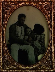 Père et enfant, vers 1850 (ambrotype) - English Photographer