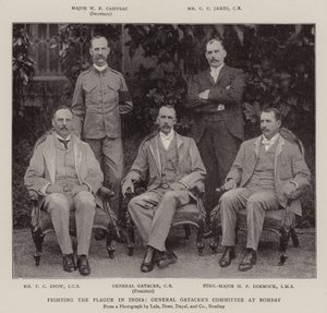 Lutte contre la peste en Inde, le comité du général Gatacre à Bombay - English Photographer