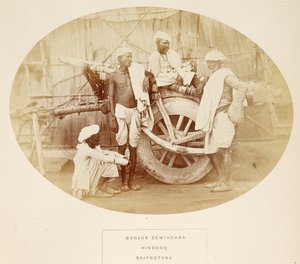 Goojur Zemindars, Hindous, Rajpootana, extrait de The People of India, par J. Forbes Watson, publié en 1868 - English Photographer
