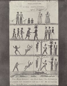 Proclamation du gouverneur Davey aux Noirs de Tasmanie - English Photographer
