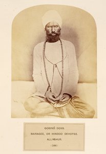 Govind Doss, Bairagee, ou dévot hindou, Allyghur, de The People of India, par J. Forbes Watson, publié en 1868 - English Photographer