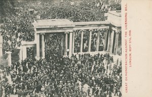 Grande manifestation contre le projet de loi sur les licences, Londres, 27 septembre 1908 - English Photographer