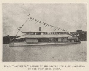 HMS Sandpiper, détentrice du record de navigation haute sur la rivière Ouest, Chine - English Photographer