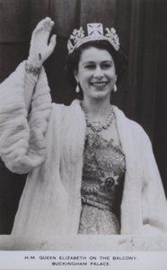 La reine Elizabeth sur le balcon, Buckingham Palace