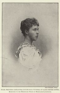 SAR la princesse Alexandra Louise Olga Victoria de Saxe-Cobourg-Gotha, fiancée au prince héréditaire de Hohenlohe-Langenburg - English Photographer