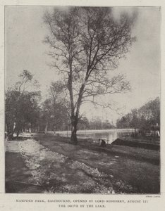 Hampden Park, Eastbourne, ouvert par Lord Rosebery, 12 août, la promenade au bord du lac - English Photographer