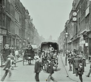 Hatton Garden : vers le nord depuis Holborn Circus, Londres, 1895 - English Photographer