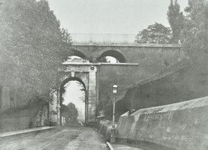 Arc de Highgate, pont de la route Archway : vue générale du vieux pont, 1896 - English Photographer