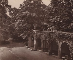 Holland House, Londres : Terrasse sur la colonnade, côté sud