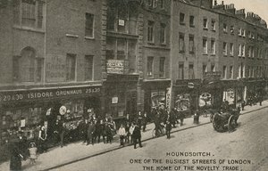 Houndsditch, une des rues les plus animées de Londres, le foyer du commerce de nouveautés, Londres - English Photographer
