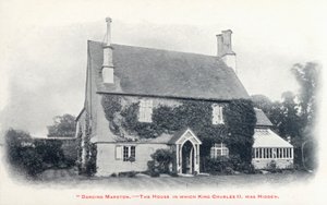 Maison dans le village de Long Marston, Gloucestershire, où le roi Charles II a été caché après sa fuite suivant la défaite de son armée à la bataille de Worcester