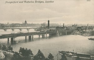 Ponts de Hungerford et Waterloo, Londres - English Photographer