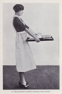 Illustration pour la posture dans les travaux ménagers (photo n/b)