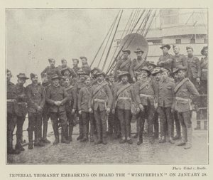 Imperial Yeomanry embarquant à bord du Winifredian le 28 janvier - English Photographer