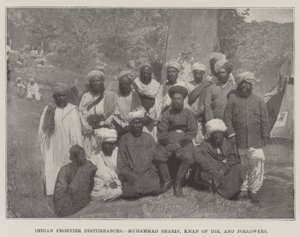 Troubles à la frontière indienne, Muhammad Sharif, Khan de Dir, et ses partisans - English Photographer