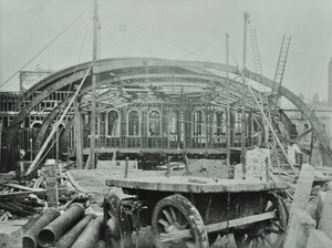 Gare de Kings Cross : travaux de construction en cours, 1862