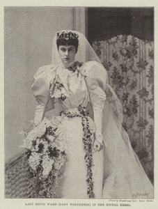 Lady Edith Ward (Lady Wolverton) en robe de mariée