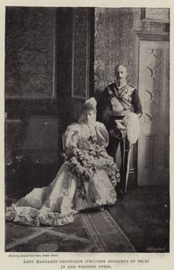 Lady Margaret Grosvenor (Princesse Adolphus de Teck) en robe de mariée - English Photographer