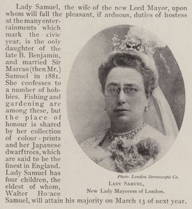 Lady Samuel, nouvelle lady-mairesse de Londres - English Photographer