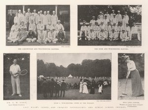Les tournois de tennis et de croquet de la semaine dernière et le cricket des écoles publiques