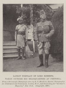 Dernier portrait de Lord Roberts, pris devant son quartier général à Pretoria - English Photographer