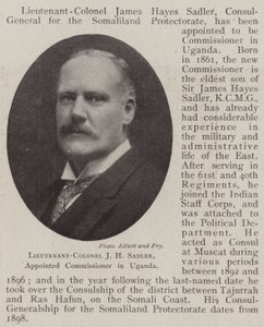 Lieutenant-colonel J H Sadler, nommé commissaire en Ouganda - English Photographer
