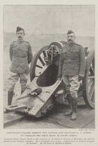 Lieutenant-Colonel Perrott et Capitaine et Adjudant A C Currie, pour commander le train de siège en Afrique du Sud - English Photographer