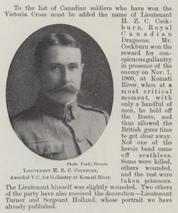 Lieutenant H Z C Cockburn, récompensé par la VC pour bravoure à la rivière Komati - English Photographer