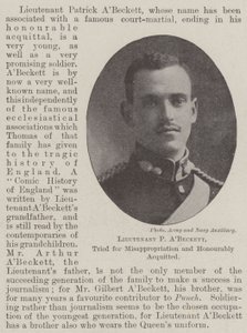 Lieutenant P ABeckett, jugé pour détournement et acquitté honorablement - English Photographer