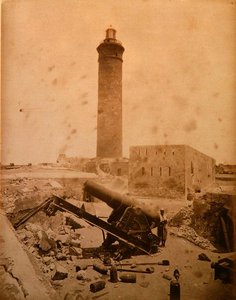 Fort du phare après le bombardement d