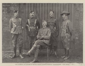Lord Dunraven et les officiers de la 67e compagnie de l