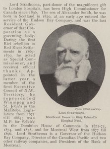 Lord Strathcona, généreux donateur au fonds hospitalier du roi Edward