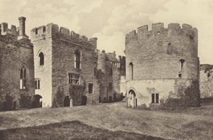 Château de Ludlow, Cour intérieure et Chapelle ronde (photo n/b) - English Photographer