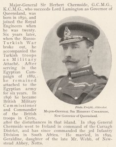 Major-général Sir Herbert Chermside, nouveau gouverneur du Queensland - English Photographer
