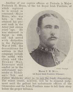 Major F H Munn, 1er Royal Irish Fusiliers (prisonnier) - English Photographer