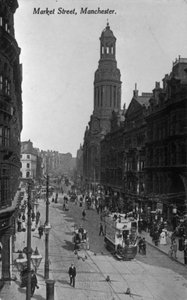 Market Street, Manchester, vers 1910 - English Photographer