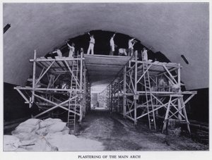 Tunnel de Mersey: Plâtrage de l