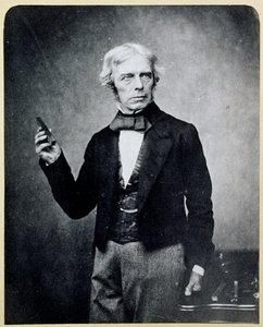 Michael Faraday tenant un aimant en barre, par Maull et Polyblank - English Photographer