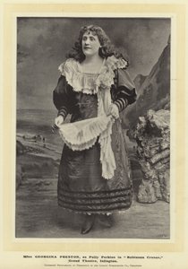 Miss Georgina Preston, en Polly Perkins dans Robinson Crusoé, Grand Théâtre, Islington - English Photographer