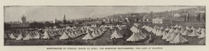 Mobilisation des troupes turques pour réprimer les troubles arméniens, le camp à Salonique