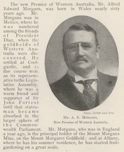 M. A E Morgans, nouveau premier ministre d