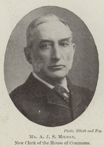 M. A J S Milman, nouveau greffier de la Chambre des communes - English Photographer