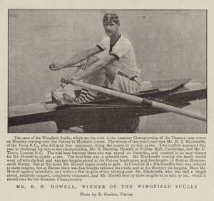 M. B H Howell, vainqueur des Wingfield Sculls - English Photographer