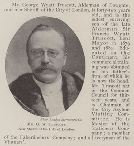 M. G W Truscott, nouveau shérif de la ville de Londres - English Photographer